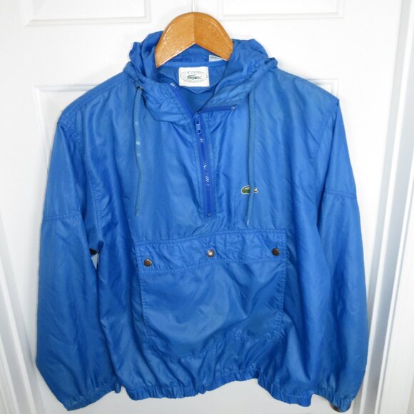 Vintage Izod Lacoste Anorak Pullover Hooded Windbreaker Jacket Men's Med *Flaws - Picture 1 of 8